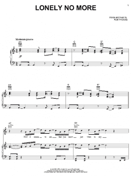 page one of Lonely No More (Piano, Vocal & Guitar Chords (Right-Hand Melody))