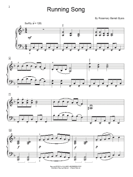 page one of Running Song (Educational Piano)