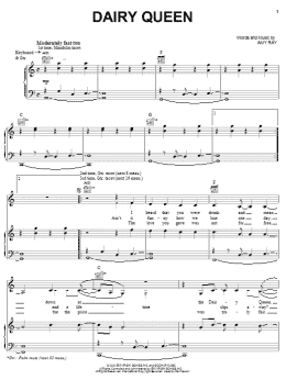 page one of Dairy Queen (Piano, Vocal & Guitar Chords (Right-Hand Melody))