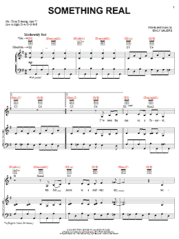page one of Something Real (Piano, Vocal & Guitar Chords (Right-Hand Melody))