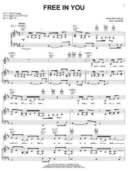 page one of Free In You (Piano, Vocal & Guitar Chords (Right-Hand Melody))