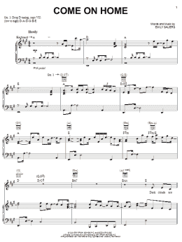 page one of Come On Home (Piano, Vocal & Guitar Chords (Right-Hand Melody))