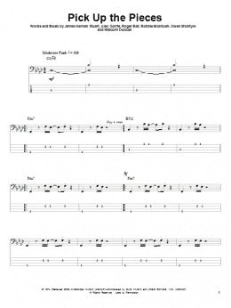 page one of Pick Up The Pieces (Bass Guitar Tab)
