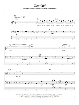 page one of Get Off (Bass Guitar Tab)