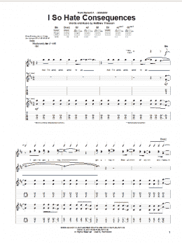 page one of I So Hate Consequences (Guitar Tab)