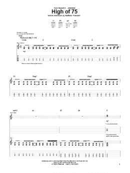 page one of High Of 75 (Guitar Tab)