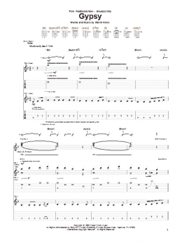 page one of Gypsy (Guitar Tab)