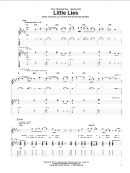 page one of Little Lies (Guitar Tab)