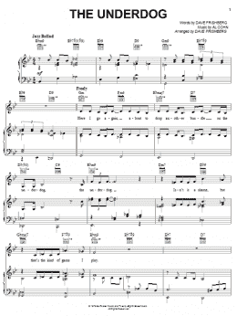 page one of The Underdog (Piano, Vocal & Guitar Chords (Right-Hand Melody))