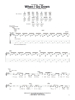 page one of When I Go Down (Guitar Tab)
