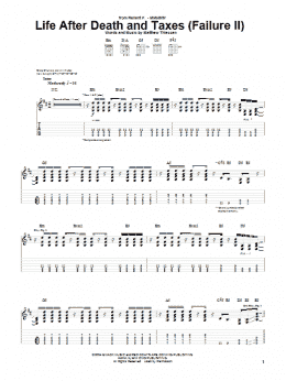 page one of Life After Death And Taxes (Failure II) (Guitar Tab)