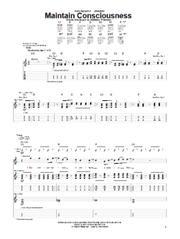 page one of Maintain Consciousness (Guitar Tab)