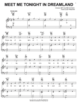 page one of Meet Me Tonight In Dreamland (Piano, Vocal & Guitar Chords (Right-Hand Melody))