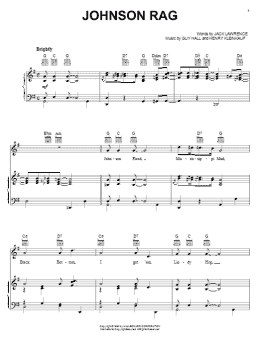 page one of Johnson Rag (Piano, Vocal & Guitar Chords (Right-Hand Melody))