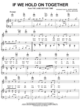 page one of If We Hold On Together (Piano, Vocal & Guitar Chords (Right-Hand Melody))