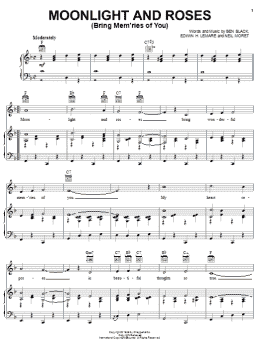 page one of Moonlight And Roses (Bring Mem'ries Of You) (Piano, Vocal & Guitar Chords (Right-Hand Melody))