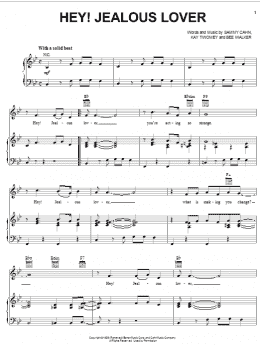 page one of Hey! Jealous Lover (Piano, Vocal & Guitar Chords (Right-Hand Melody))