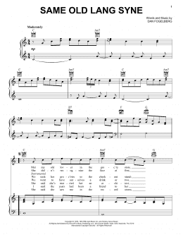 page one of Same Old Lang Syne (Piano, Vocal & Guitar Chords (Right-Hand Melody))