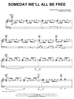 page one of Someday We'll All Be Free (Piano, Vocal & Guitar Chords (Right-Hand Melody))