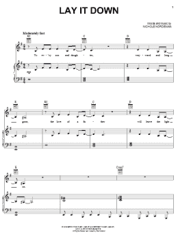 page one of Lay It Down (Piano, Vocal & Guitar Chords (Right-Hand Melody))