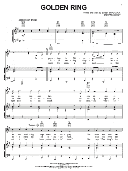 page one of Golden Ring (Piano, Vocal & Guitar Chords (Right-Hand Melody))