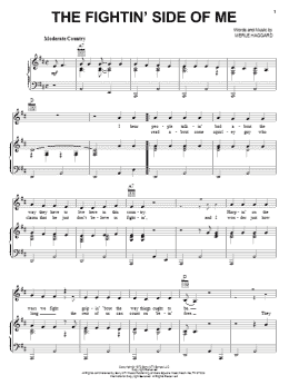page one of The Fightin' Side Of Me (Piano, Vocal & Guitar Chords (Right-Hand Melody))