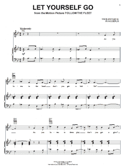 page one of Let Yourself Go (Piano, Vocal & Guitar Chords (Right-Hand Melody))