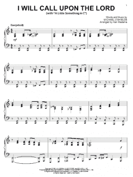 page one of I Will Call Upon The Lord (Piano Solo)