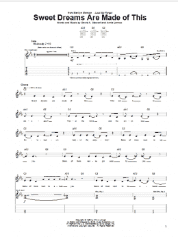 page one of Sweet Dreams (Are Made Of This) (Guitar Tab)