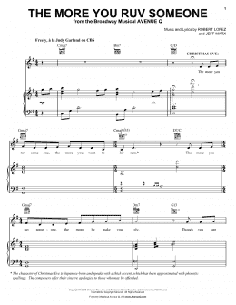 page one of The More You Ruv Someone (from Avenue Q) (Piano & Vocal)