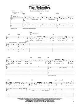 page one of The Nobodies (Guitar Tab)