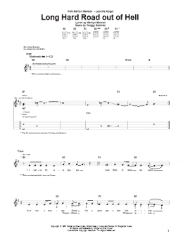 page one of Long Hard Road Out Of Hell (Guitar Tab)