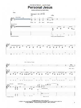 page one of Personal Jesus (Guitar Tab)