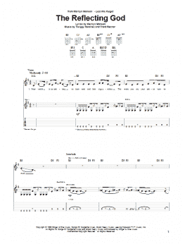 page one of The Reflecting God (Guitar Tab)