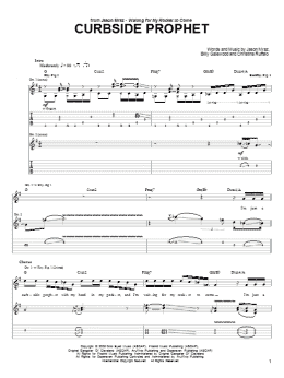 page one of Curbside Prophet (Guitar Tab)