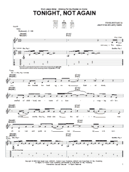 page one of Tonight, Not Again (Guitar Tab)