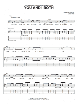 page one of You and I Both (Guitar Tab)