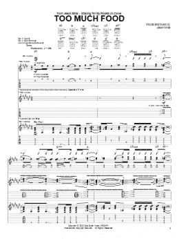 page one of Too Much Food (Guitar Tab)