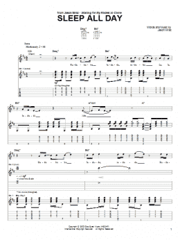 page one of Sleep All Day (Guitar Tab)