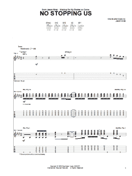page one of No Stopping Us (Guitar Tab)