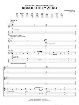 page one of Absolutely Zero (Guitar Tab)