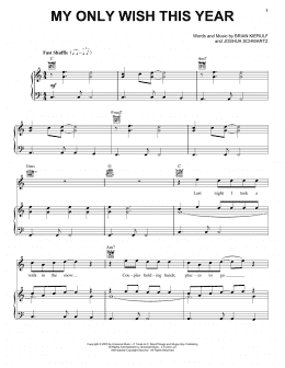 page one of My Only Wish This Year (Piano, Vocal & Guitar Chords (Right-Hand Melody))