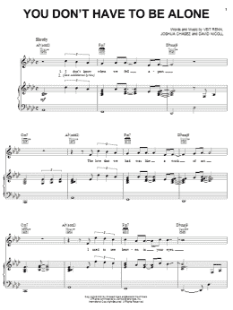 page one of You Don't Have To Be Alone (Piano, Vocal & Guitar Chords (Right-Hand Melody))