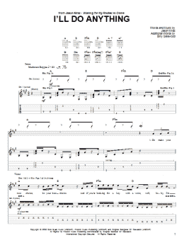 page one of I'll Do Anything (Guitar Tab)