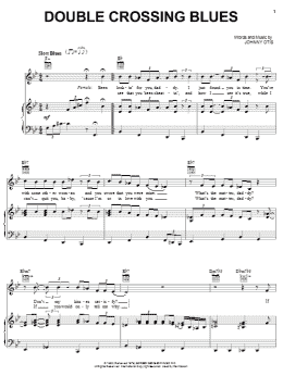 page one of Double Crossing Blues (Piano, Vocal & Guitar Chords (Right-Hand Melody))