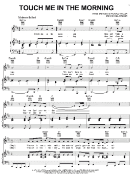 page one of Touch Me In The Morning (Piano, Vocal & Guitar Chords (Right-Hand Melody))