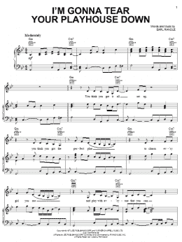 page one of I'm Gonna Tear Your Playhouse Down (Piano, Vocal & Guitar Chords (Right-Hand Melody))