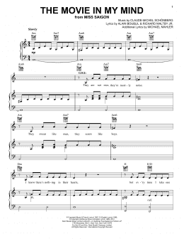 page one of The Movie In My Mind (from Miss Saigon) (Piano, Vocal & Guitar Chords (Right-Hand Melody))