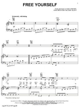 page one of Free Yourself (Piano, Vocal & Guitar Chords (Right-Hand Melody))