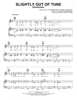 page one of Slightly Out Of Tune (Desafinado) (Piano, Vocal & Guitar Chords (Right-Hand Melody))